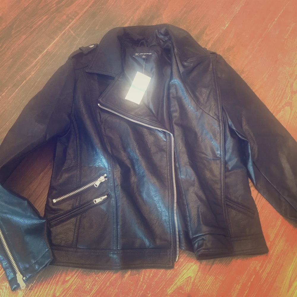 Black leather jacket